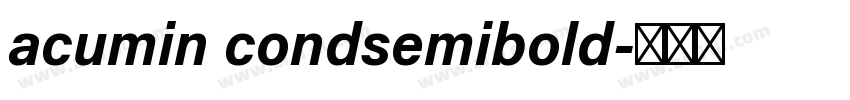 acumin condsemibold字体转换